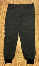 Nike International VTG Track Pants Joggers Black Nylon Zip Elastic Ankles