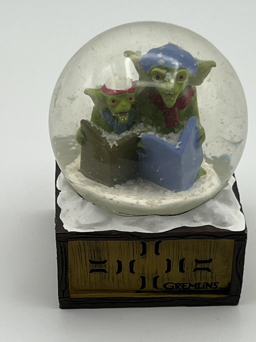 Gremlins Reading Christmas Holiday Snowglobe Nerd Block Snow Globe