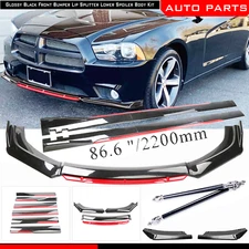 For Dodge Charger RT SRT SXT Front Bumper Lip Spoiler Splitter Side Skirt Body