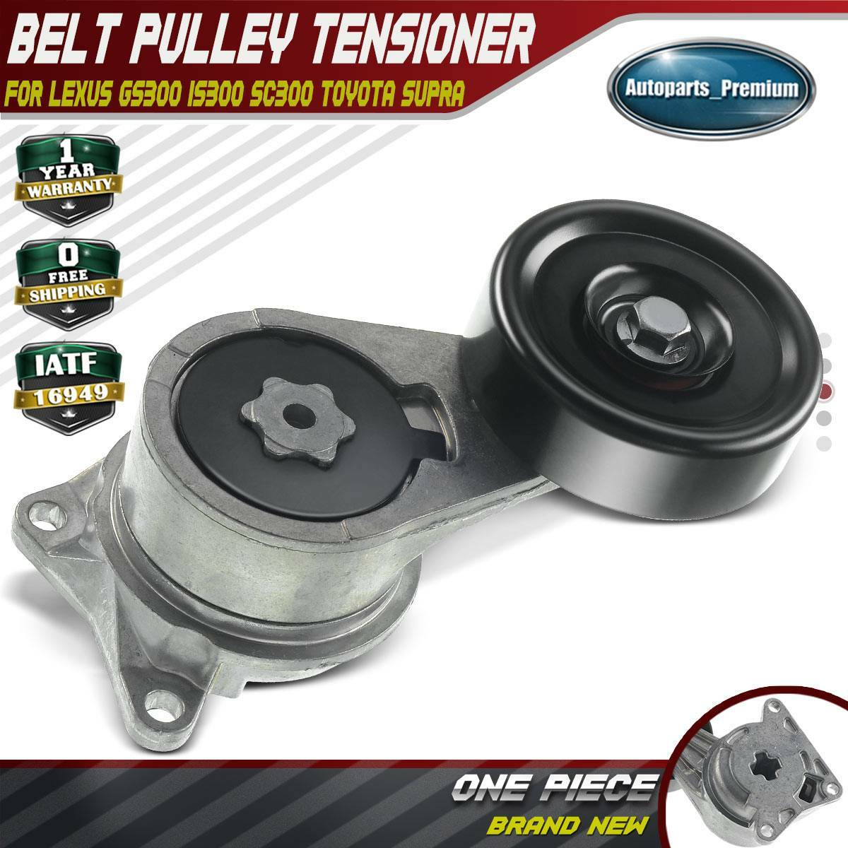 For Toyota Corolla LE Sedan 4-Door 1.8L 1794C Serpentine Belt Tensioner W/Pulley - Foto 11
