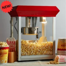 Commercial Popcorn Maker Machine 8 oz Popper Concession Kettle Carnival King NEW