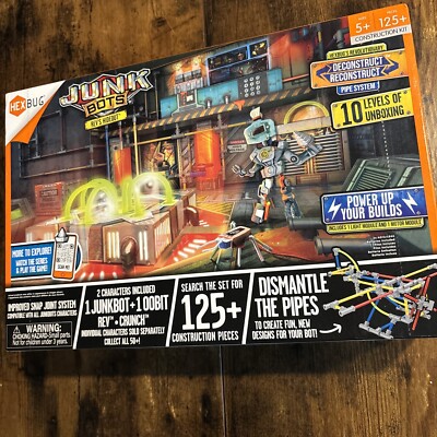 Hex Bug Junk Bots Rev's Hideout Activity Game 10 Levels of Unboxing 125+ Pieces