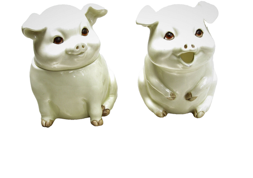 Vintage Ceramic Pig Cream and Sugar Set QUON QUON Made in Japan - Picture 12 of 12