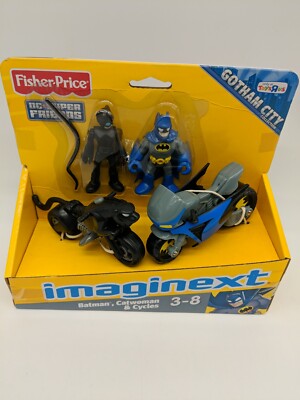 IMAGINEXT DC Super Friends  GOTHAM CITY Batman, Catwoman & Cycles Set Toys R US