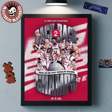 St J0hn’s Team Red S*torm Men’s Basketball Back To Back 2025 2026 Champs Poster
