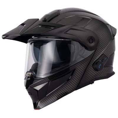 V-CAN Vcan H276 Blinc Bluetooth Sonic Carbon Design Flip Up Front Motorcycle Helmet