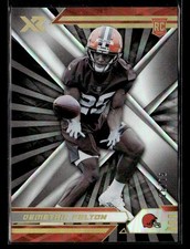 2021 Panini XR #199 Demetric Felton White Rookie #/75 Card Cleveland Browns. rookie card picture