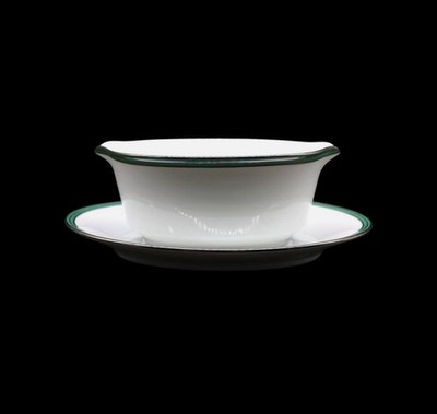 Vintage Noritake  Royale Mint  Gravy Boat w/ Attached Underplate