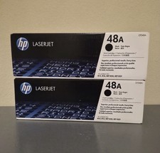 2 PACK Genuine HP 48A LaserJet Ink Toner Cartridge (CF248A Black) New/Sealed