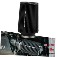 3" 76mm High Flow Air Filter, 9.65" fit ID 3" intake fit ID 3" intake-black