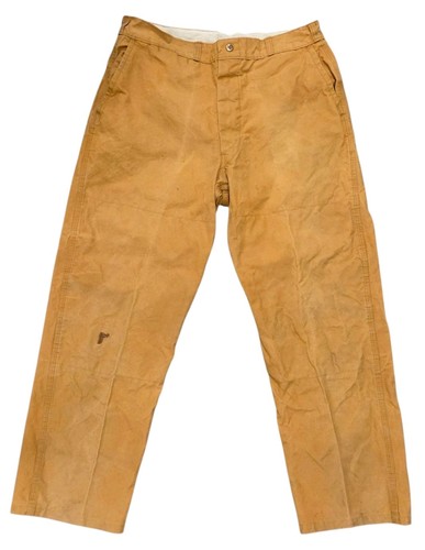 Vtg Black Sheep Hunting Pants Canvas Khaki Outdoor Hipster Workwear 34x27 Actual - Picture 3 of 15