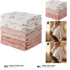 GLLQUEN BABY Receiving Blanket Boy Cotton Muslin Swaddle Blankets Girl Newbor...