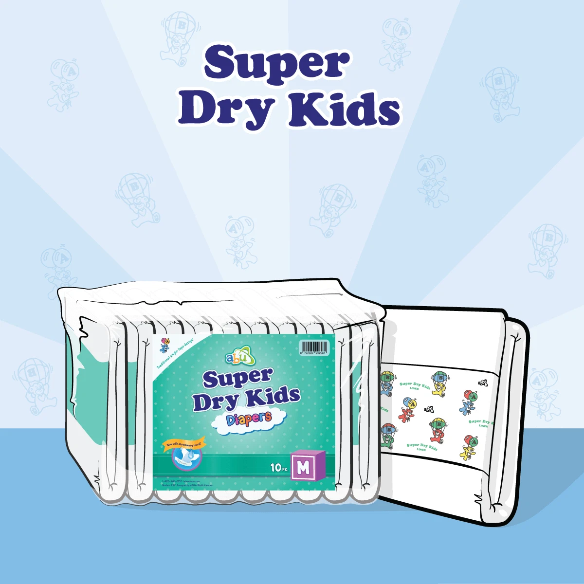 ABUniverse SDK Super Dry Kids Diapers (Pack of 10 or Case of 40) ABDL
Opens in a new window or tab