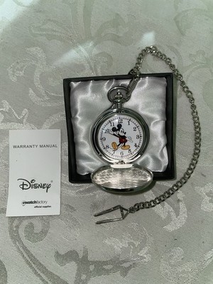 Walt Disney Mickey Mouse Pocket Watch By E Watch Factory Working W