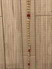 Vtg White & Red Plastice Beaded Rosary Crucifix Cross Necklace — photo 3