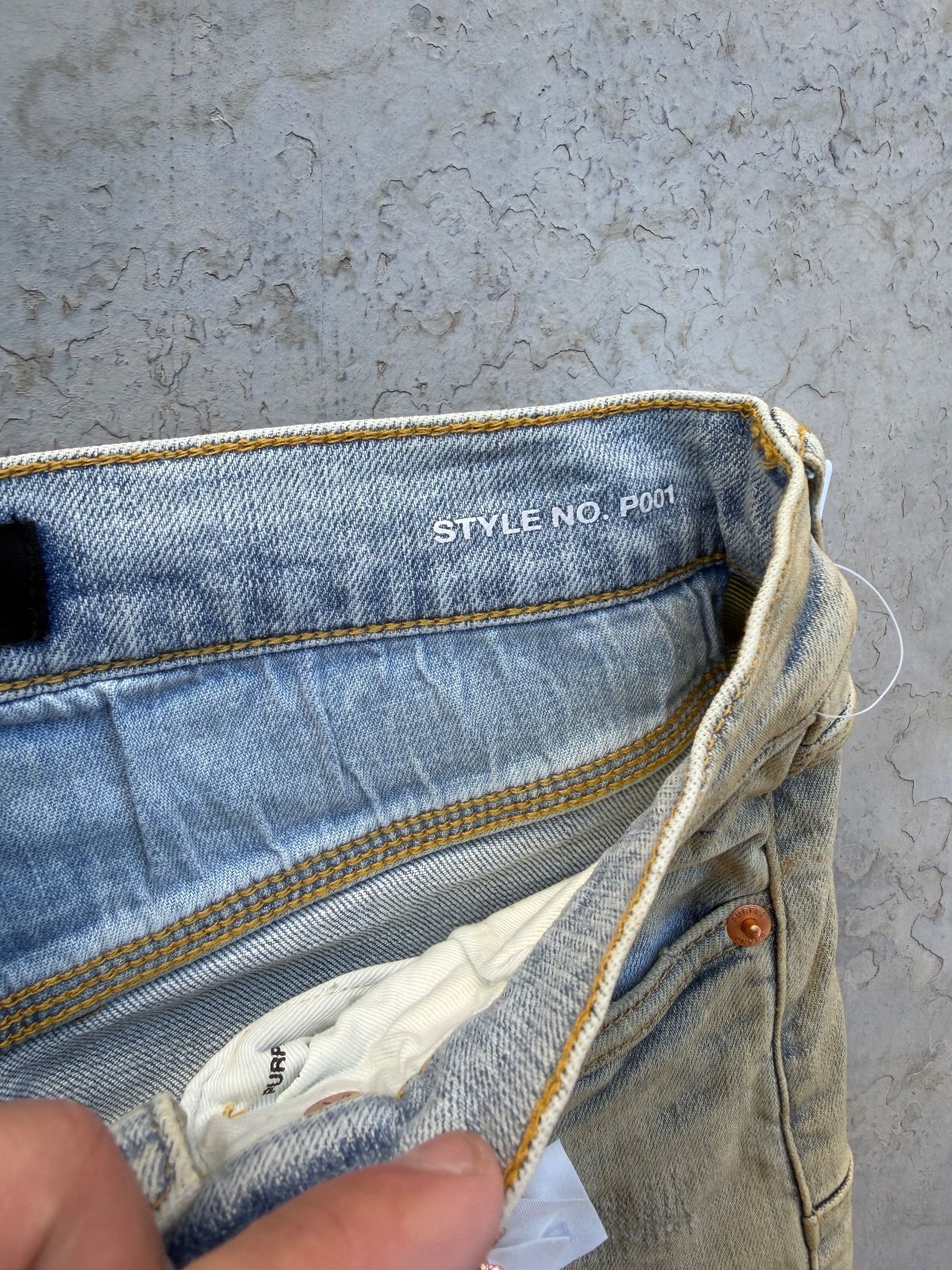 Purple Brand P001 Superlight Oil Repair Jeans Light Indigo image 6