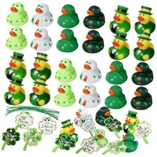 Set St. Patrick's Day Rubber Ducks with St. Patrick's Day Gift Cards 2 Inch 24