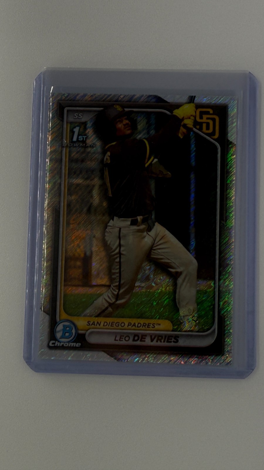 2024 Bowman Chrome - Prospects Leo De Vries #BCP-179 Shimmer Refractor (RC)