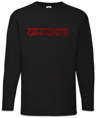 Never Trust A Smiling Gamemaster Langarm T-Shirt Dungeons Dragons Role Tabletop