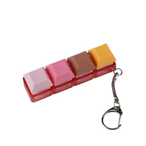 4-Keys Mechanical Keyboard Key Toy Keychain Party Stress Relief DIY Fidget - Afbeelding 19 van 34