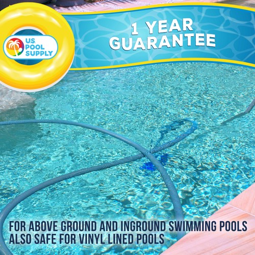 U.S. Pool Supply Deluxe Weighted Pool Vacuum Head with Side Brushes, Vinyl Liner - Afbeelding 5 van 5