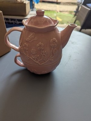 Corning Ware schöner hellrosa Tee für 1. Top Zustand. Neu