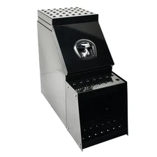 12"X28"X25" Heavy Duty Side Mount Aluminum Truck Tool Box Open Wide Design Black