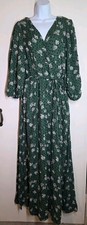 ASOS Design TALL Green Floral Wrap Belted Maxi Length Dress 20 TALL