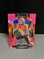2025 Panini Select - Concourse Chase Brown #59 Pink Shock Prizm