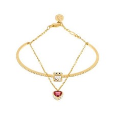 Swarovski Chroma Heart Red Bangle Medium Bracelet 5683835 144731344