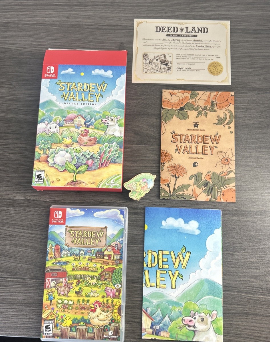 Stardew Valley Deluxe Edition Switch 2024 Game & Manual + Extras