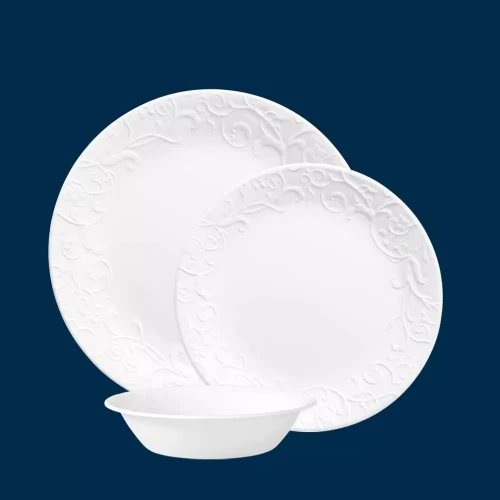 New Corelle Embossed Bella Faenza 18-Piece Dinnerware Set 1114999 - Image 3 of 4