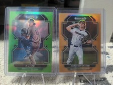 2022 Prizm Baseball Draft picks /75 Green A.J Izzi and /50 Connor Staine