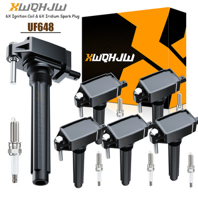 6Pack Ignition Coil & Iridium Spark Plug Fit Chrysler Jeep Dodge Ram 3.6L UF648