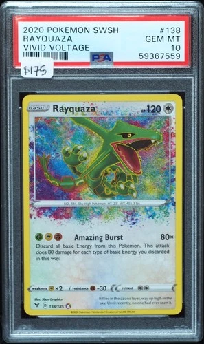 Rayquaza 138 PSA 10 Gem Mint Vivid Voltage Pokemon Card #559