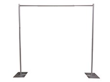 8 Foot Tall Fixed Height Portable Pipe and Drape Backdrop Kit 8ft x 10ft No ...