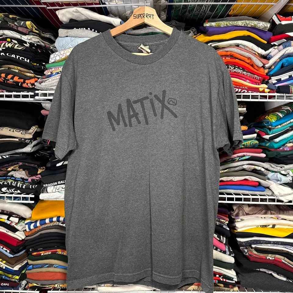 Y2K Vintage Matix Camiseta Gris L USA Skate Foto 2 de 4