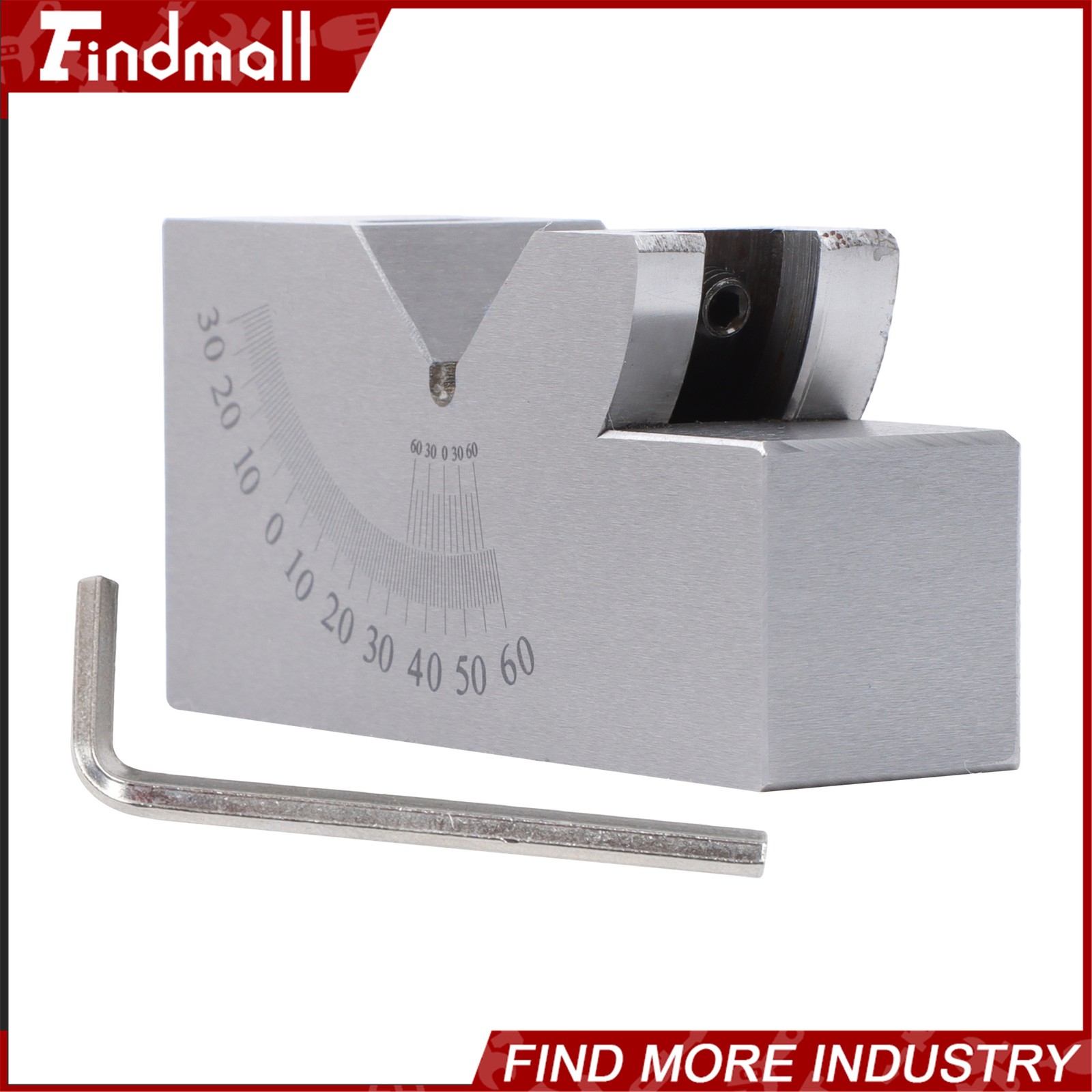 0-60 Degree Precision Gauge Adjustable Angle V Block Milling Tool 3"x 1"x 1-1/4"