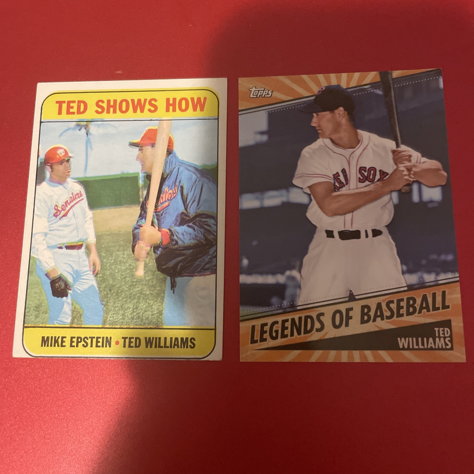 1969 Topps - #5 Ted Williams and #2021 Topps - #LOB-14 Ted Williams