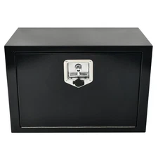 24"X14"X16" Steel Black Truck Bed Tool Box Trailer RV Tool Storage Underbody Box