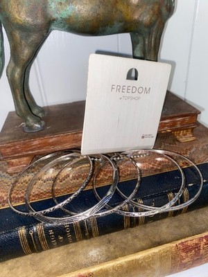 TOPSHOP FREEDOM Armreifen Silber Indian Collection Statement Boho Chic Vintage