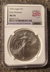 2026 $1 American Silver Eagle NGC MS70 ER American 250th Anniversary Label