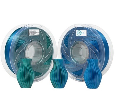 ZYLtech Dual Color Silk Series 3D Printer Filament Dual color: Aqua Serenity