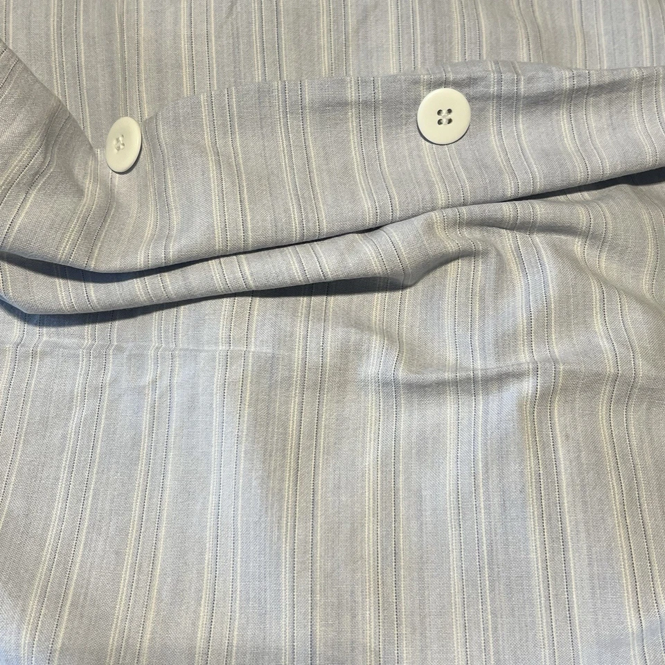 Crate and Barrel Blue Shirting Striped Pillowcases Coastal Beach Nautical 19x28 - Image 4 of 4