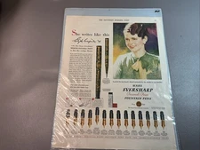 1930 WAHL EVERSHARP FOUNTAIN PENS PRINT AD FROM SATURDAY EVENING POST.(S895).