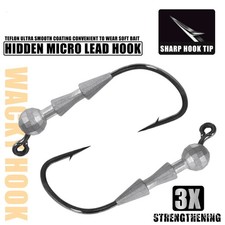 20pcs Jig Head Fishing Hooks Wacky Rig Weighted Bass Trout Worm Hooks 0.6g-1.4g