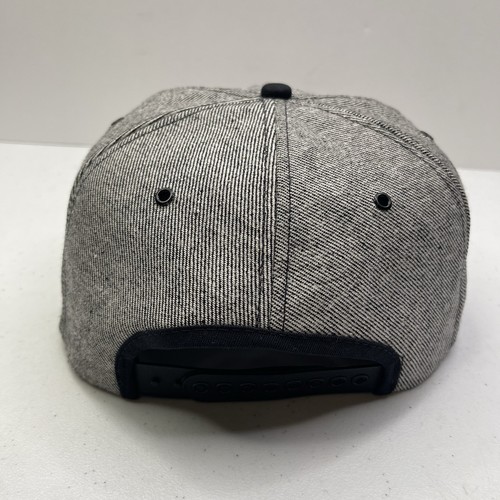 Vintage K-Products Gray Denim Type Snapback Cap USA Stutsman Farmer Trucker - Picture 3 of 5