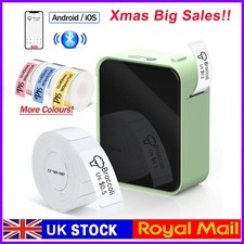 Label Maker Machine with Tape P15 Bluetooth Protable Label Printer Xmas Gift UK