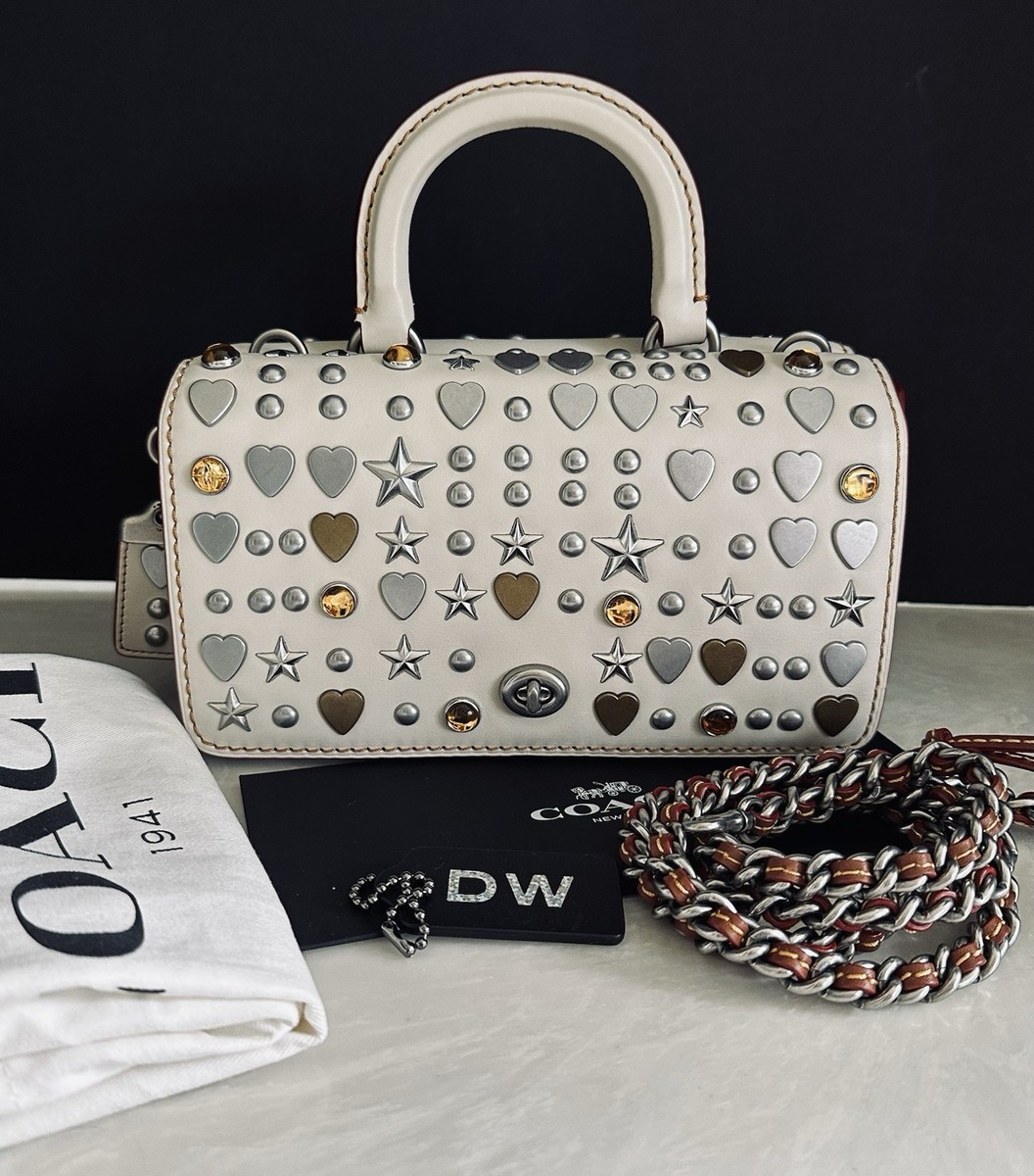 COACH CHALK BEATNIK RIVETS DOUBLE DINKY SATCHEL | eBay