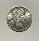 1909 Barber Quarter 25c BU++ 🌐FROSTY WHITE BRILLIANT UNCIRCULATED COIN‼️